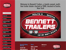 Tablet Screenshot of bennett-trailers.com